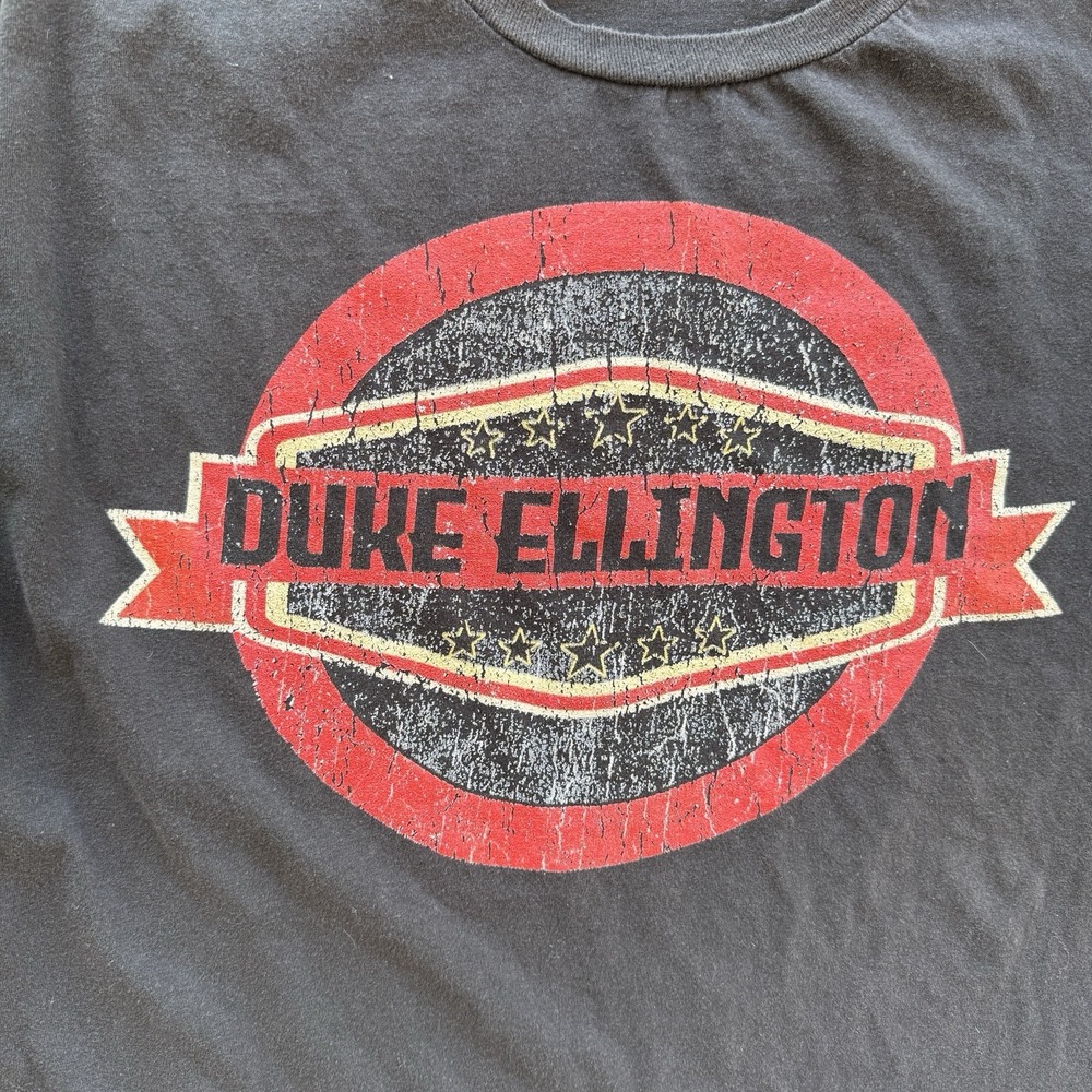 Duke Ellington‎ T Shirt Mens 2XL Black Graphic Print Short Sleeve Cotton